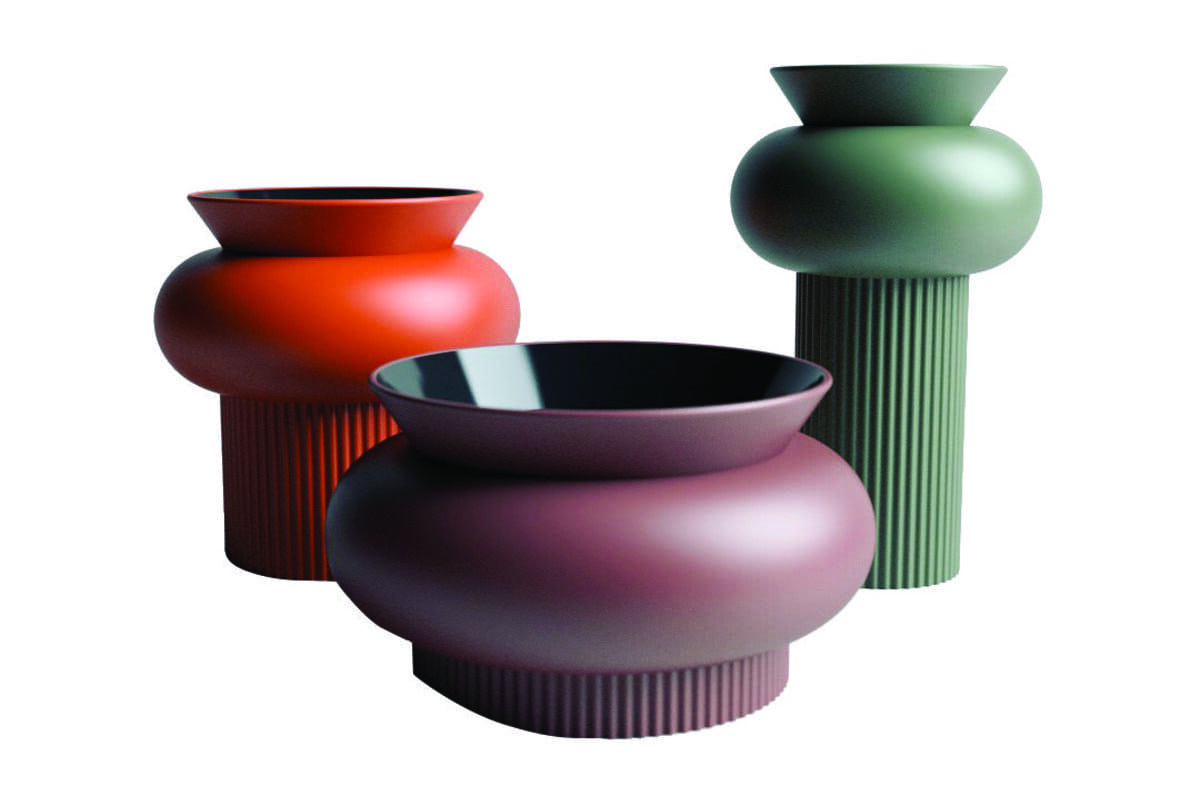 Κεραµικά βάζα «Ionico» της εταιρείας Calligaris, Resaikos Italian Living. 