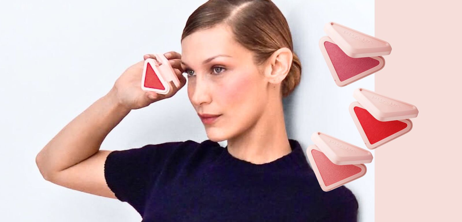 Prada Touch Blush: Η Bella Hadid είναι η πρώτη ambassador της Prada Beauty