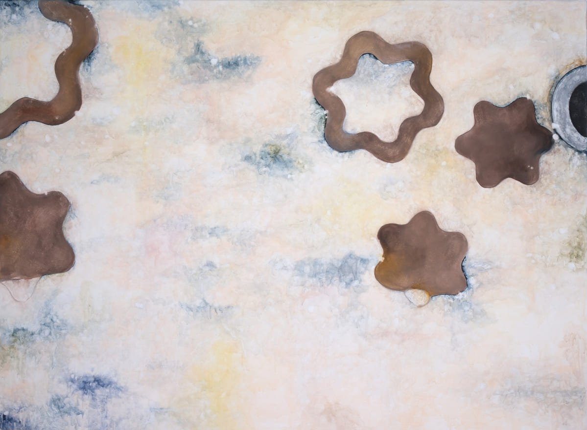 Old Stars (02) 2025 Watercolour on filler on wood
90 x 122 x 6 cm Photo credits: Andréa Spartà