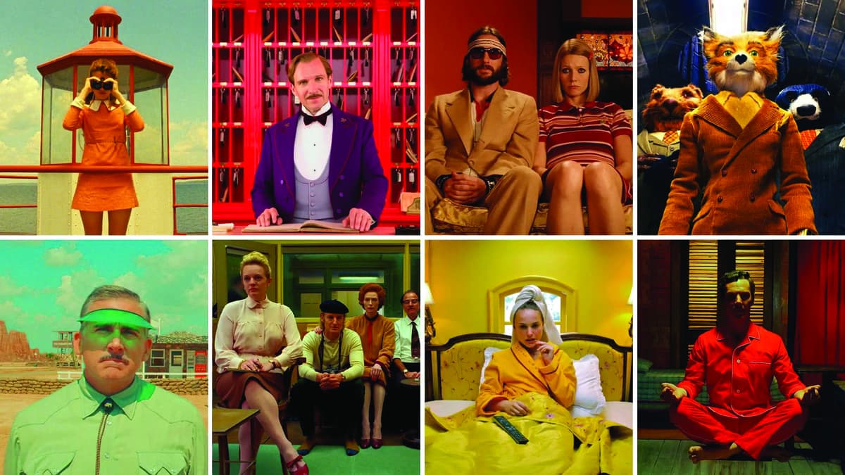 Στιγμιότυπα από τις ταινίες του Wes Anderson.