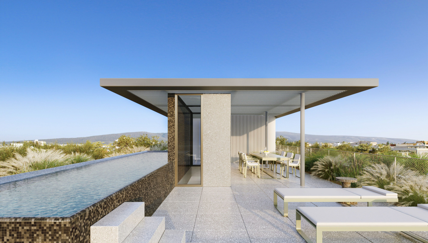 Apartment Building STD3: Το ιδιωτικό roof garden στο Ψυχικό, 2023-2026.