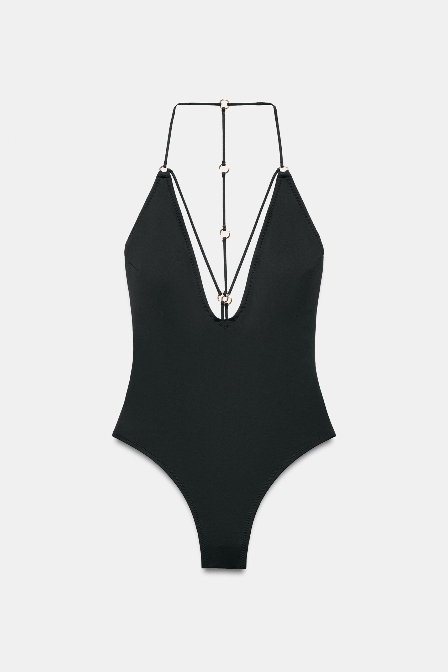 Μαγιό με τιράντες και κρίκους, 29,95€, Zara