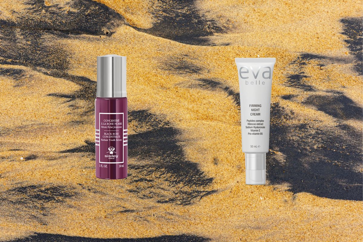Sisley Paris Εξειδικευμένος ορός με
μαύρο τριαντάφυλλο, που αξιοποιεί
δύο καινοτόμα συμπλέγματα για την
προστασία της επιδερμίδας από τη
σιωπηλή κυτταρική γήρανση. Χαρίζει πιο
λεία, σφριγηλή και φωτεινή όψη.
Eva Belle Firming Night Cream,
Intermed Κρέμα νύχτας με εκχύλισμα
ιβίσκου, που στοχεύει στις ρυτίδες
και βελτιώνει την ελαστικότητα.
Υαλουρονικό νάτριο και πανθενόλη
ενισχύουν την ανάπλαση, ενώ βιταμίνη
Ε, βούτυρο καριτέ και έλαιο βερίκοκου
χαρίζουν απαλότητα. (στα φαρμακεία).
Background: Thilina Alagiyawanna, Pexels