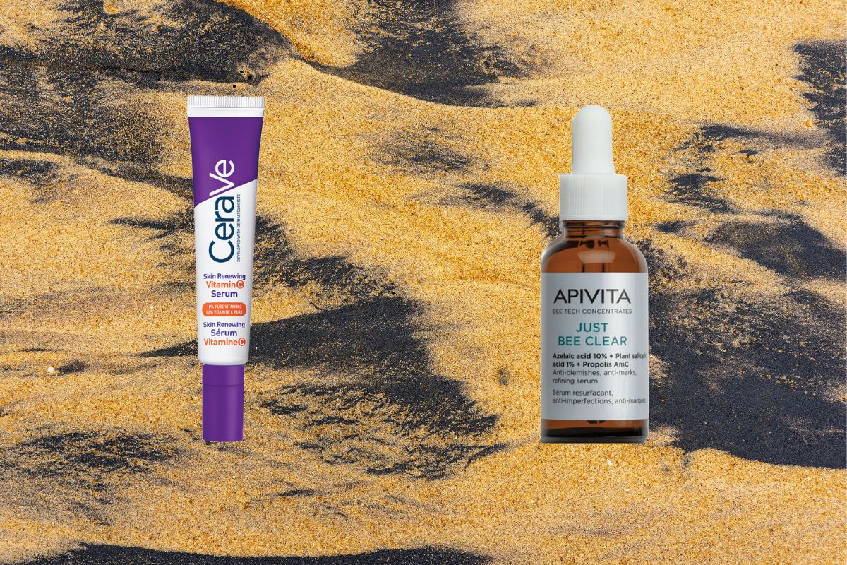 Skin Renewing Vitamin C Serum,
CeraVe Ορός με 10% καθαρή βιταμίνη
C και τρία απαραίτητα ceramides.
Φωτίζει την επιδερμίδα και ενισχύει τον
προστατευτικό επιδερμικό φραγμό.
Just Bee Clear Serum, Apivita
Ορός κατά των ατελειών με 10%
αζελαϊκό οξύ, φυτικό σαλικυλικό οξύ και
πατενταρισμένη πρόπολη. Μειώνει τα
σημάδια ακμής και βελτιώνει την υφή της
επιδερμίδας. (στα φαρμακεία).
Background: Thilina Alagiyawanna, Pexels