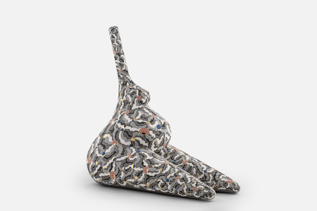 Elif Uras, Moon Goddess with Rose Lips, 2025,  materials, dimensions. Photo by Zeynep Firat. Courtesy of the artist and GALERIST. Supported by Saha Dernegi and Galerist