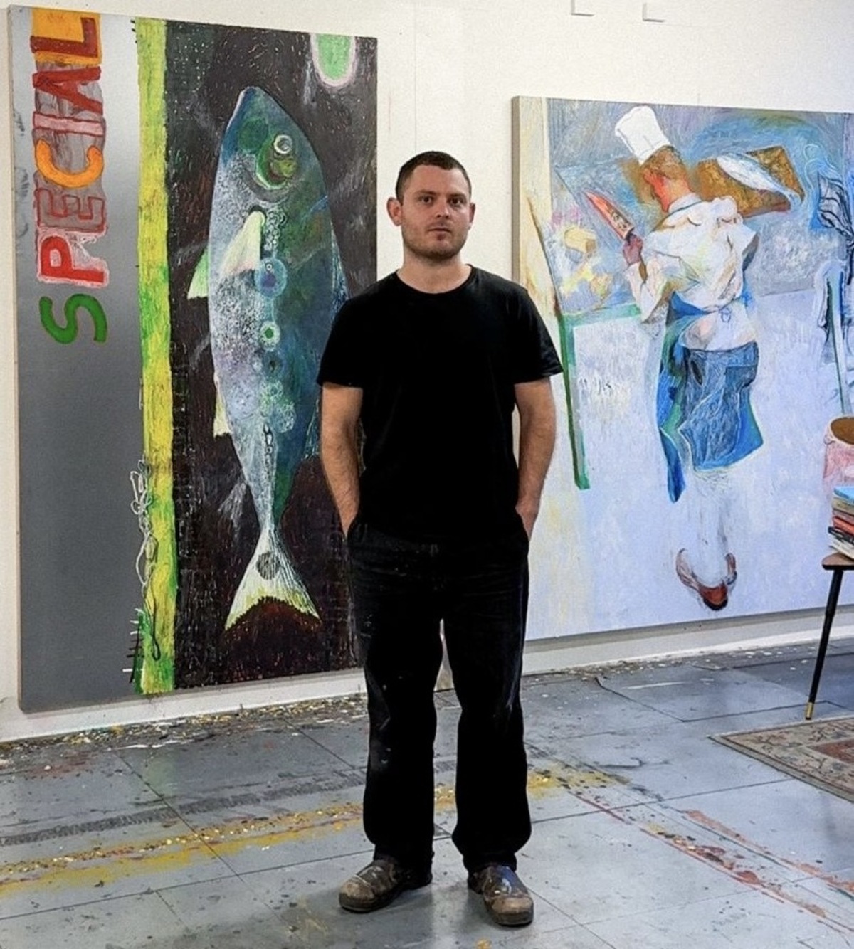 O Henry Curchod στο studio του