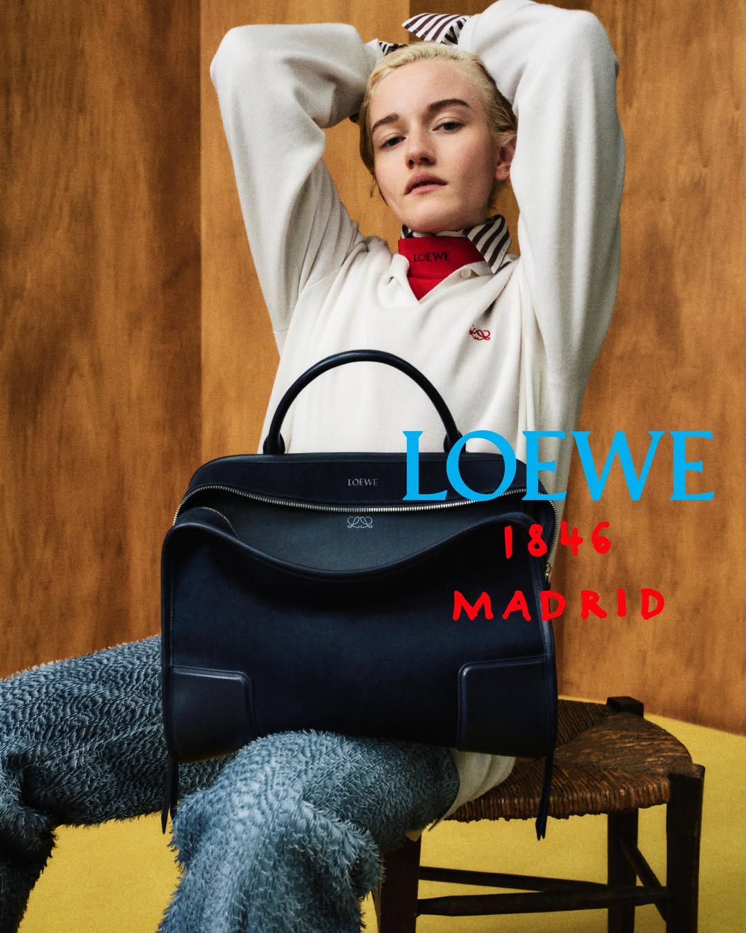 Julia Garner for LOEWE, photographed by Talia Chetrit. 