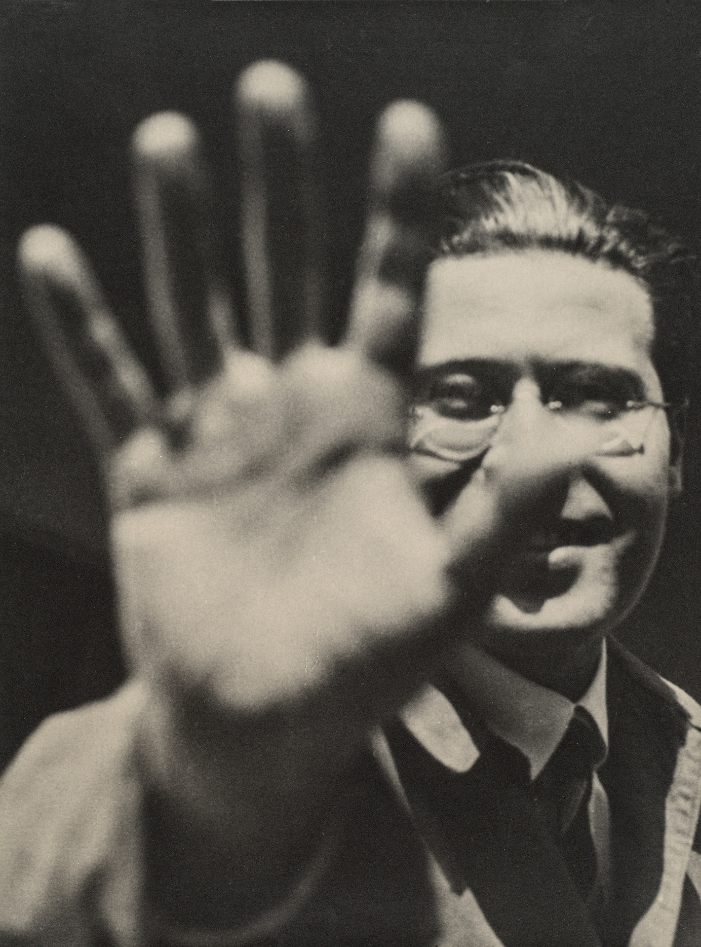 (Self-Portrait with Hand) c. 1925-1929 ©Estate of the László Moholy-Nagy