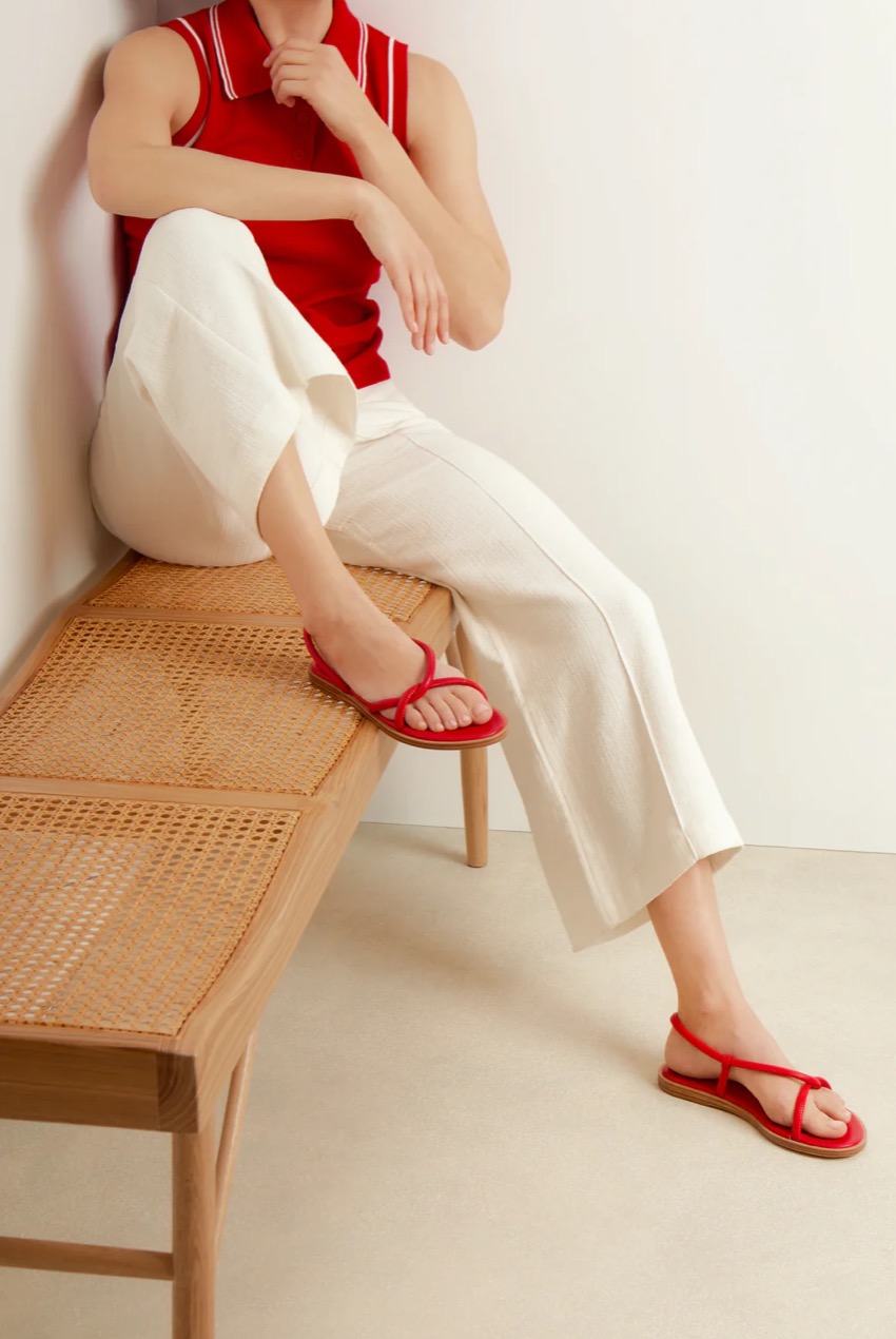 Bomba red σανδάλια, 295€, Ancient Greek Sandals